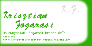 krisztian fogarasi business card